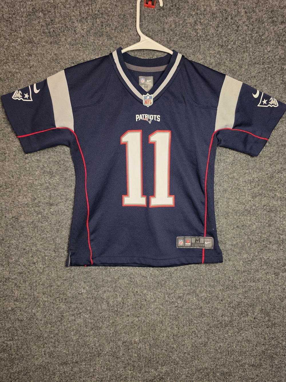 Nike New England Patriots Julian Edelman #11 Jersey Youth Medium 5/6 Navy Blue